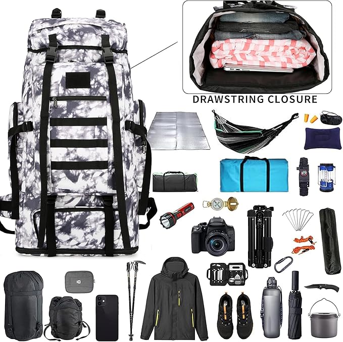 Hiking Backpack for Men 70L/100L Camping Backpack Military Rucksack Molle 3 Days Assault Pack for Climbing | Camping Backpack, 3 Days Assault Pack, for Climbing