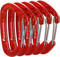 FresKaro 5pcs Nano Carabiner Clips, 8kN 1798lbs, Small Sturdy, Reliable Time-Tested Strong Spring Wiregate, Mini Size 2.37inch, Choice of 5colors