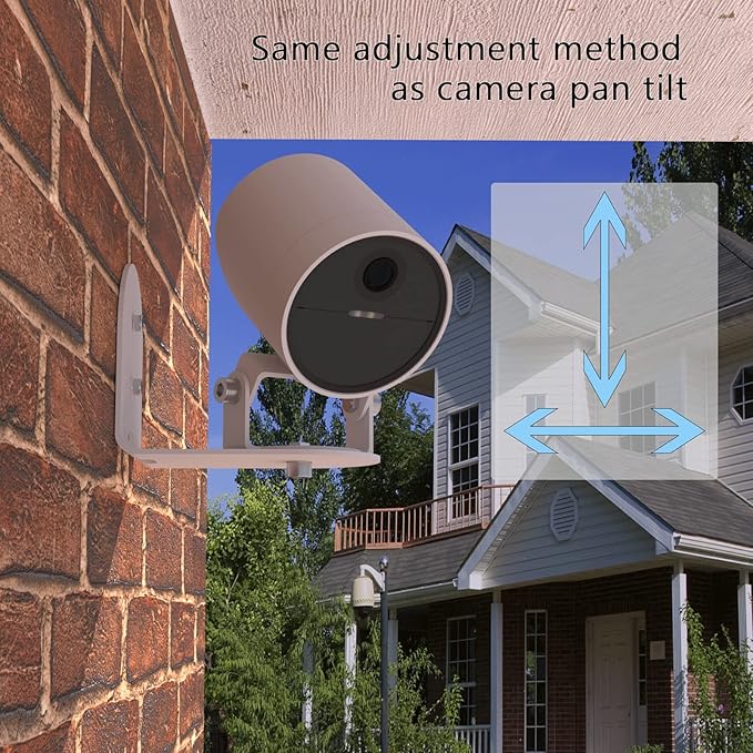 Teccle Metal Wall Mount for SimpliSafe Outdoor Camera, Anti-Drop, 360 Degree Adjustment Swivel Mount Bracket (Camera Not Included) (2 Pack)