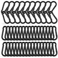 60PCS M6 Heavy Duty Carabiner Clip, 2.36Inch Snap Hook Quick Link Small Carabiner Clips,Spring Link Buckle for Fishing Camping Hammock Dog Leashes-260LBS Holding Capacity (Black)