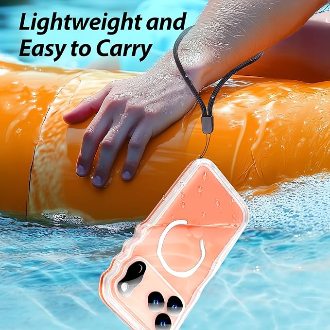 SPORTLINK for iPhone 17 Pro Max Case, IP68 Waterproof Military Protective Full Body Heavy Duty Shockproof 360 Sealed Dustproof with Screen Protector Cover for i Phone 17 Pro Max 6.9" Mag/Frosted Clear