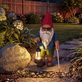 Garden Gnome Outdoor Statue -10.2 inches Outdoor Decor for Patio Yard Balcony Pathway - Self-Growth & Win-Win Gift - Gnome Lantern Bearer: Illuminate the Path for Others