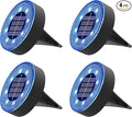 Joomer Solar Ground Lights, 4 Pack 8 LED Solar Lights Outdoor Waterproof IP68 Disc Light Landscape Lighting Garden Light for Patio Pathway Lawn Yard Driveway Walkway(Blue)