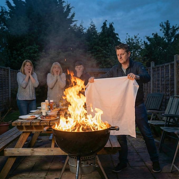 Emergency Fire Blanket for Home and Kitchen - 40"x40" Fire Retardant Blankets for Emergencies, Fireproof Survival Blanket for Kitchen, Fireplace, Grill, BBQ, Camping, Car, Office - 4 Pack