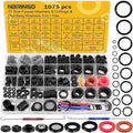 1075 PCS 37 Sizes 3-in-1 Universal Plumbing Repair Kit Includes O-Rings, Faucet Washers & Sealing Gaskets to Fix Leaky Faucets, Hoses, Spigots, Plumbing Fixtures with Pick Hook