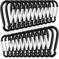 24 PCS Small Carabiner Clips, Spring Snap, Keychains Hooks, 2" Aluminum Ring, Multipurpose for Key Rings, Camping, Hiking, Backpacking, Fishing and Outdoor