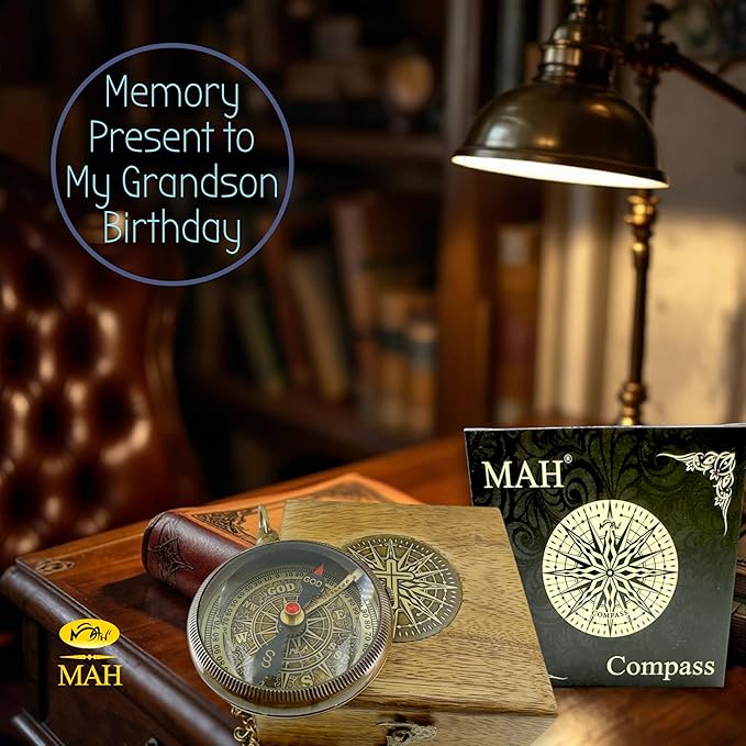Brass Compass Gift to My Son Never Forget I Love You, Sentimental Keepsake from Mom Dad Grandparents, Inspirational Guidance Compass Gift for Son Graduation Birthday Baptism Confirmation Gift Idea