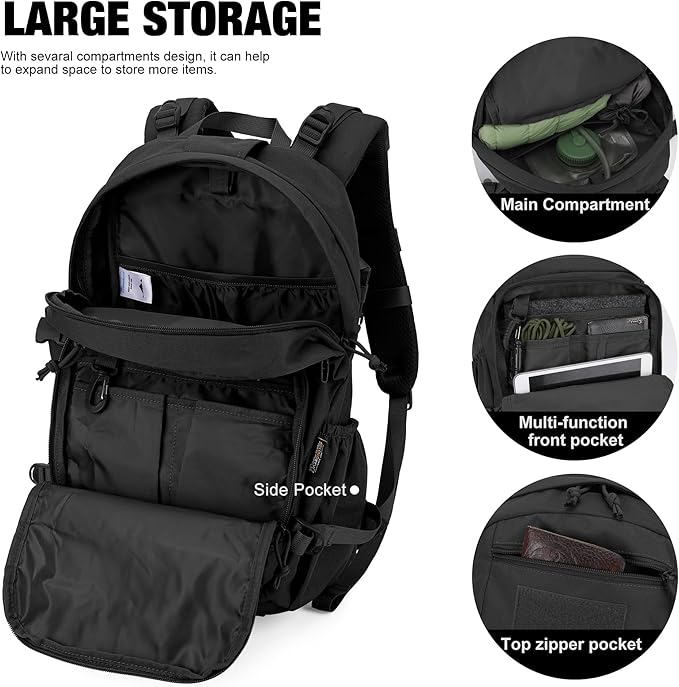 Mardingtop Small Tactical Backpack,Molle Hiking Backpack for Backpacking,Cycling and Biking,15L/25L Backpack