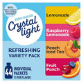 Crystal Light Refreshing Drink Mix Variety Pack, 44 Packets, for Convenient Hydration, Lemonade, Raspberry Lemonade, Peach Iced Tea, Fruit Punch, Natural and Artificial Flavor, Zero Sugar, 4.18 oz