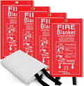 FJNATINH Fire Blankets Emergency for Home - 1 Pack 40' x 40' Fiberglass Blanket for Kitchen and Home (4)
