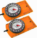 Trekker's Compass Crew Orienteering Compass, Pack of 2, Magnetic Navigation Set for Hiking, Camping, Backpacking, Scout Activities