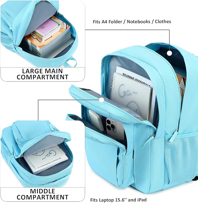 abshoo Classical Basic Travel Backpack For School Water Resistant Bookbag | For School, For School