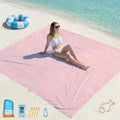 Famstar Beach Blanket Oversized Extra Large 78" X 81",Waterproof Sandproof Beach Blanket 1-7 Adults Lightweight Durable for Travel Camping Hiking Picnic