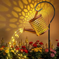 Ollny Solar Watering Can with Cascading Lights Outdoor Garden Decor, Birthday Gifts for Mom Grandma Women, IP65 Waterproof 2 Lighting Modes Hanging Lanterns for Yard Patio Lawn (Beehive)