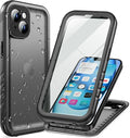 Cozycase for iPhone 15 Plus Waterproof Shockproof Dustproof Case - Heavy Duty/360 Full Body/Military Grade/Protective/Rugged 【8FT Drop Proof】 Built in Screen/Camera Protector with Lanyard Black