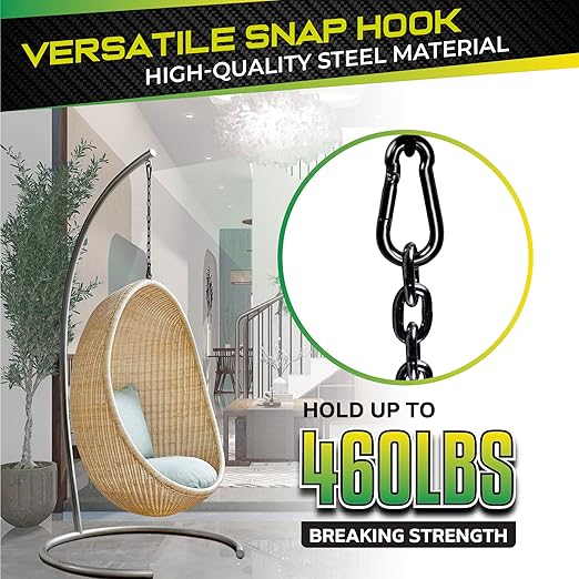PAMAZY 6Pcs 3.15In Spring Snap Hooks 460LBS Capacity, Utility Hook Clip, Heavy Duty Rope Connector, Quick Link Snap Hooks for Indoor & Outdoor, Hanging, Camping, Fishing