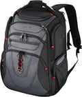 KROSER Friendly Travel Laptop Backpack 17.3 inch XXXL Gaming Backpack Water-Repellent College Daypack Business Backpack with RFID Pockets & USB Port for Men/Women-Black/Grey