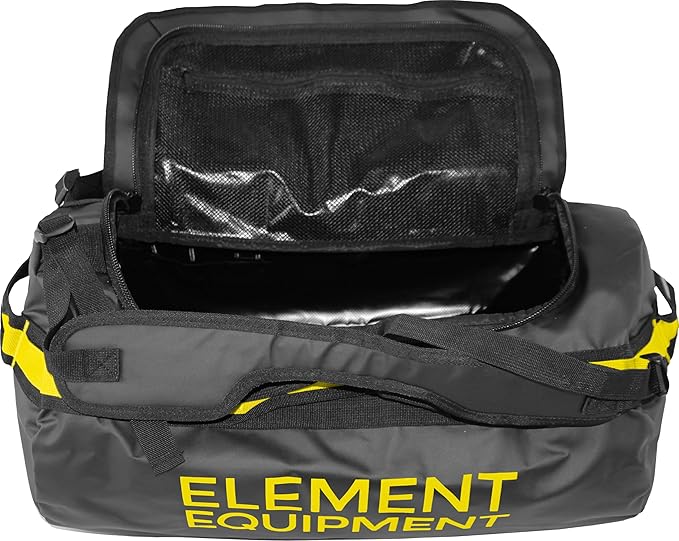 Element Equipment Trailhead Duffel Bag Shoulder Straps Waterproof Black/Yellow Small