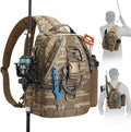 Piscifun Fishing Backpack with Rod Holder, Lightweight Sling Bag Storge Gear and Equipment