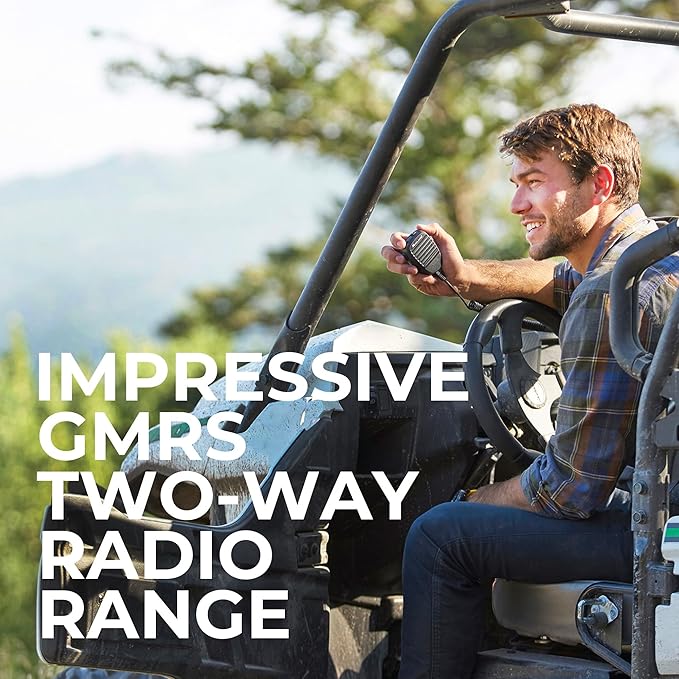 Midland – MXT115 - 15 Watt GMRS MicroMobile Two Way Trails Radio - Off Roading Outdoor RZR Farm - 8 Repeater Channels Extended Range - External Magnetic Mount Antenna - NOAA Weather Alerts