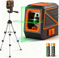 Laser Level with Tripod, 100 feet Green Cross Line Self Rotary Leveling Laser Level, Vertical and Horizontal Line, Rotatable 360 Degree, Manual Self leveling and Pulse Mode,IP54 Waterproof & Battery