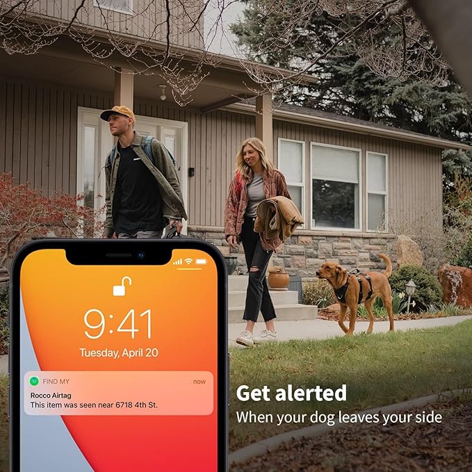 SÄKER IP68 Waterproof The Safest AirTag Dog Collar Holder, Dustproof, Ultra-Durable, Fits Up to 1.5" Collars | Will Not Damage Your Collar | Perfect Way to GPS Track Your Dog | Designed in Montreal