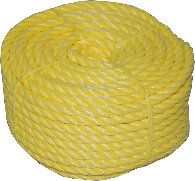 T.W Evans Cordage 31-063 3/4-Inch by 50-Feet Twisted Yellow Polypro Rope Coilette
