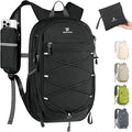 BECOJADDE Hiking Backpack 15L Small Backpack Packable Day pack Water Resistant Lightweight Travel Backpack for Women Men with Shoulder Strap Pockets for Hiking Camping Outdoor, Black