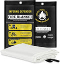 Emergency Fire Blanket For Home And Kitchen, Safe Touch Silicone Coated, 1 Pack Fiberglass Fire Blanket for Home, Fire Suppression for Kitchen, Fire Extinguisher For Kitchen BBQ Camping 39” x 39”