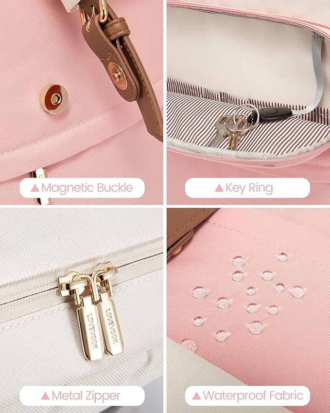 LOVEVOOK Travel Laptop Backpack Purse for Women Fashion Vintage Computer Backpack 15.6 Inch Large Teacher Nurse Backpack Casual Daypack for Business Work College