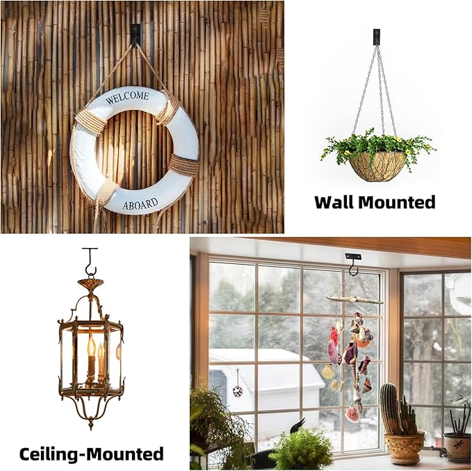 4Pack 6inch Wall Hook for Hanging Plant Bracket Metal Plant Hook