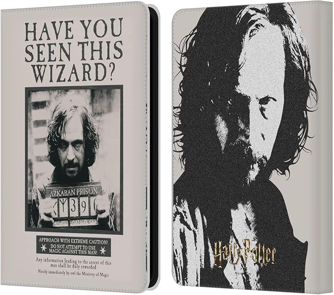 Head Case Designs Officially Licensed Harry Potter Sirius Black Poster Prisoner of Azkaban II Leather Wallet Case Compatible with Amazon Kindle 11th Gen (2024)