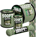 HOKENITY Paracord Rope 750 - Parachute para Cord 4mm 11 Strand Spool Rope Utility Nylon String for Outdoor Camping Survival Utility Tent Crafting DIY Projects - Camo Green 500ft