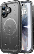 SPORTLINK for iPhone 17 Case - IP68 Waterproof Military Protective Full Body Heavy Duty Shockproof 360 Sealed Dustproof with Camera Screen Protector Phone Cover for iPhone 17 6.3" M/Black