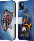 Head Case Designs Officially Licensed Harry Potter Quidditch 2 Prisoner of Azkaban II Leather Wallet Case Compatible with Apple iPhone 15 Plus