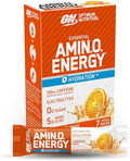 Optimum Nutrition Essential Amino Energy Plus Electrolytes Stick Packs, Energy Powder, Tangerine Wave, 7 Count