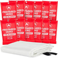 Prepared Hero Emergency Fire Blanket - 12 Pack - Fire Suppression for Kitchen, 39” x 39” Fiberglass Fire Blanket for Home
