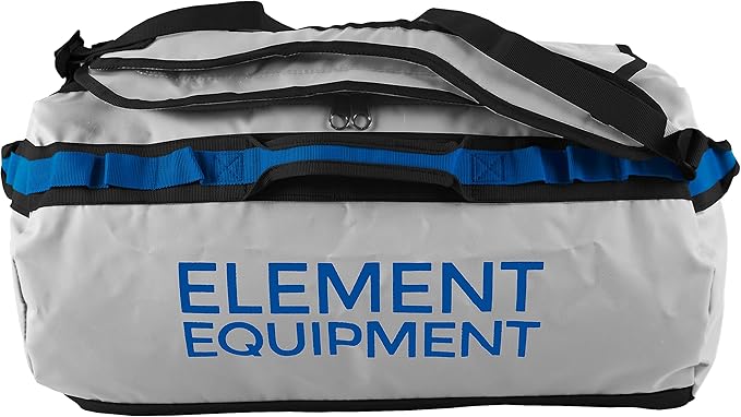 Element Equipment Trailhead Duffel Bag Shoulder Straps Waterproof Light Grey/Blue Small