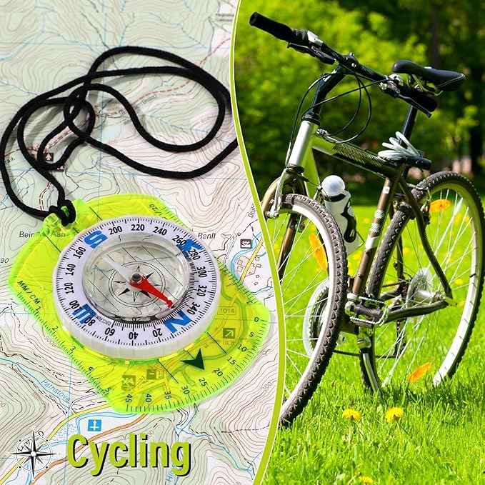 20 Pcs Acrylic Orienteering Compass Hiking Backpacking Survival Reliable Compass Advanced Scout Compasses Outdoor Gear for Map Reading Navigation Camping Survival Exploring