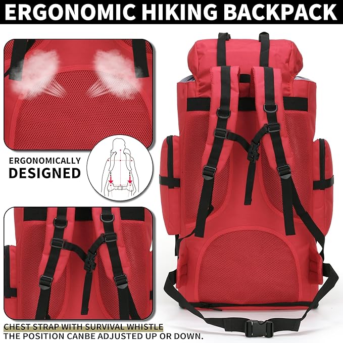 Hiking Backpack for Men 70L/100L Camping Backpack Military Rucksack Molle 3 Days Assault Pack for Climbing | Camping Backpack, 3 Days Assault Pack, for Climbing