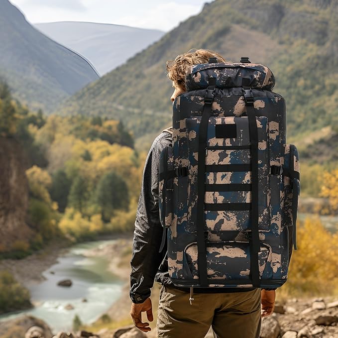 Hiking Backpack for Men 70L/100L Camping Backpack Military Rucksack Molle 3 Days Assault Pack for Climbing | Camping Backpack, 3 Days Assault Pack, for Climbing