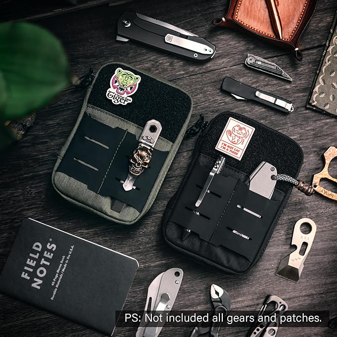 TACTICAL GEEK Block E2.0 EDC Compact Waist Multi-Purpose Molle Pouch Organizer, Green