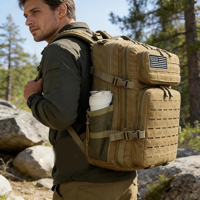 Military Tactical Backpack 45L/25L 3 Day Assault Pack Molle Daypack Hiking Backpack for Men and Women