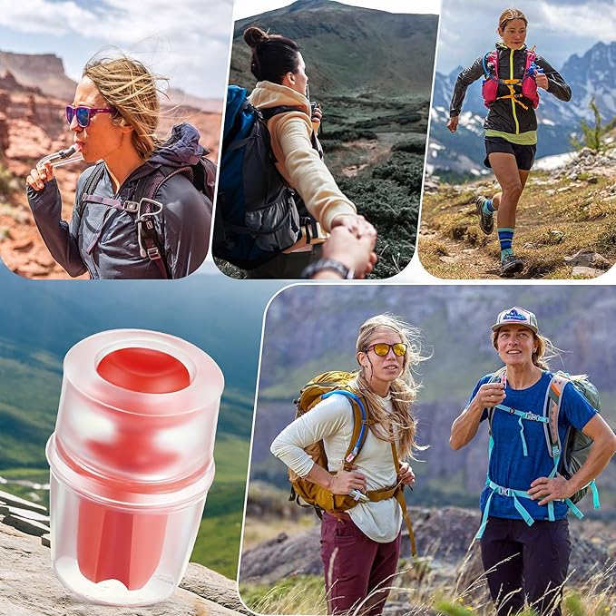 Bite Valve Replacement, Compatible with Osprey Packs Hydraulics Reservoirs, Hydration Pack Bite Valve Sheath Silicone Nozzle Mouthpiece Replacement with Inner Post for Water Bladder (4 Pack)