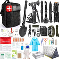 Survival Kit, 251 Pcs Survival Gear First Aid Kit with Molle System Compatible Bag and Emergency Tent, Emergency Kit for Earthquake, Outdoor Adventure, Hiking, Hunting, Gifts for Men Women