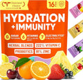 Venture Pal 2-in-1 Hydration + Immune Electrolytes Powder Packets with 7 Electrolytes & 6 Vitamins, Elderberry, Turmeric, Echinacea | Liquid Daily IV Drink Mix | Sugar Free | Keto Friendly, 16 Sticks