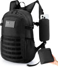 Small 20L Foldable Hiking Daypack for Men Women – Ultra Lightweight Tactical Packable Backpack for Travel, Camping Outdoor, Black