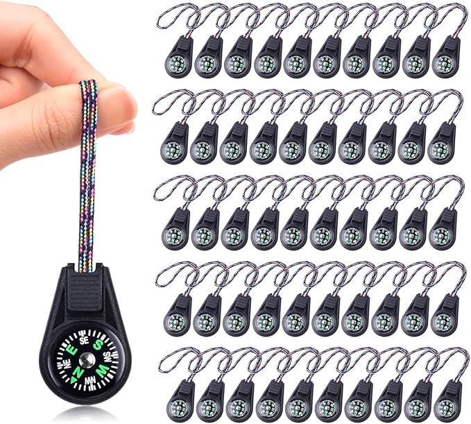 50 Pack Compass for Kids Mini Compasses Bulk Kids Toy Compass for Party Favor/Hiking/Scout Classroom Learning Directions
