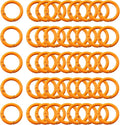 Carabiner Clip 48Pcs Orange Metal Key Ring Clip Circle Keychain Rings Bulk Spring O Ring Round Cute Carabiner Spring Snap Hook Key Chain Clips for DIY Keychain Bag Charm Handbag Purse Dog