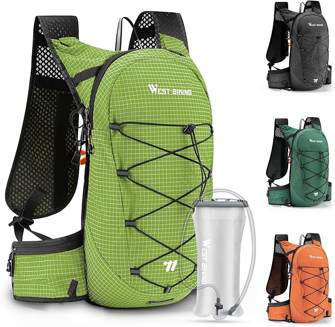 Lightweight Hydration Backpack with 2L Water Bladder Running Hydration Vest Backpack Specialized Hydration Pack for Cycling, Hiking, and Mountaineering